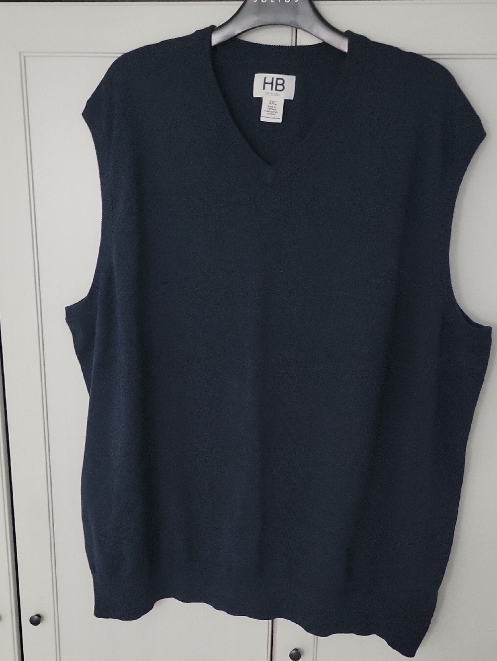 Harbor Bay Men's Dark Navy V-Neck Sweater Vest